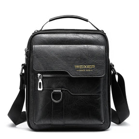 Bolsa de ombro masculina,Couro legítimo,Bolsa em couro,Weixier James Powell,Estilo masculino,Elegância em acessórios,Organização inteligente,Praticidade em viagens,Bolsa funcional,Sofisticação em couro,Alça ajustável,Design exclusivo,Durabilidade em acessórios,Espaço amplo,Compartimentos bem projetados,Estilo distinto,Luxo em couro,Visual masculino sofisticado,Acessório versátil,Conforto e funcionalidade